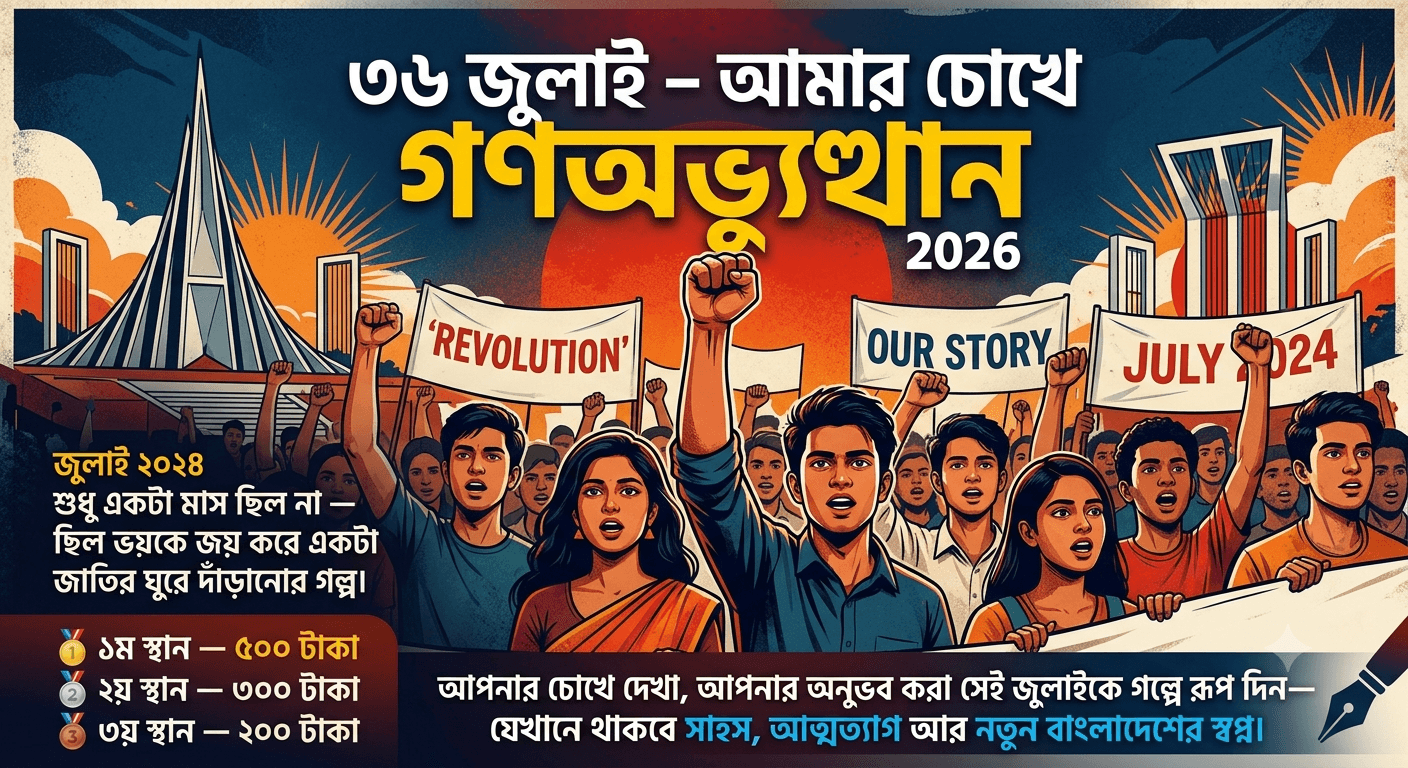 ✊ ৩৬ জুলাই – আমার চোখে গণঅভ্যুত্থান 🇧🇩 2026