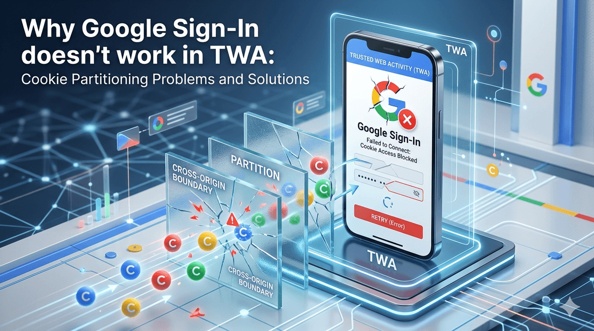 TWA-তে Google Sign-In কেন কাজ করে না: Cookie Partitioning সমস্যা ও সমাধান