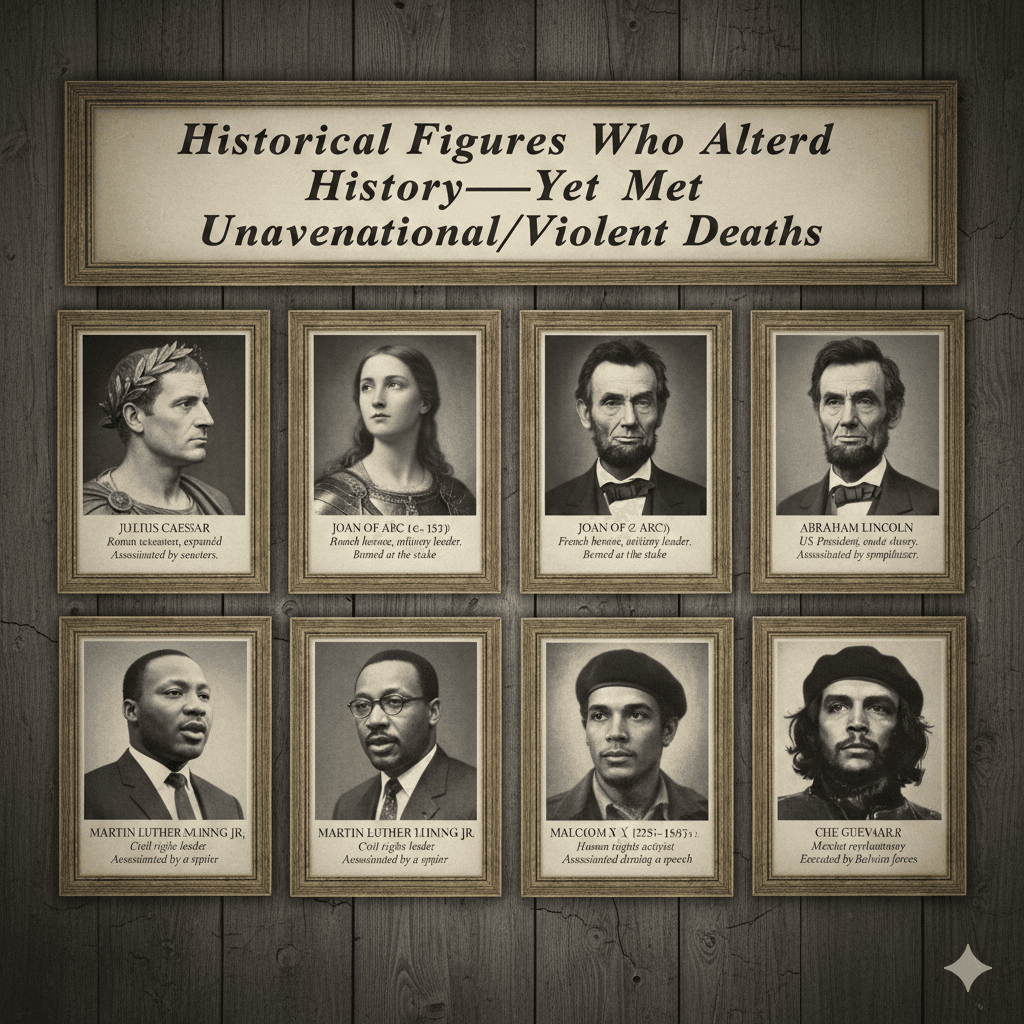 ইতিহাসে আমূল পরিবর্তন এনেছেন—কিন্তু অস্বাভাবিক/হিংসাত্মক মৃত্যুর শিকার হয়েছেন