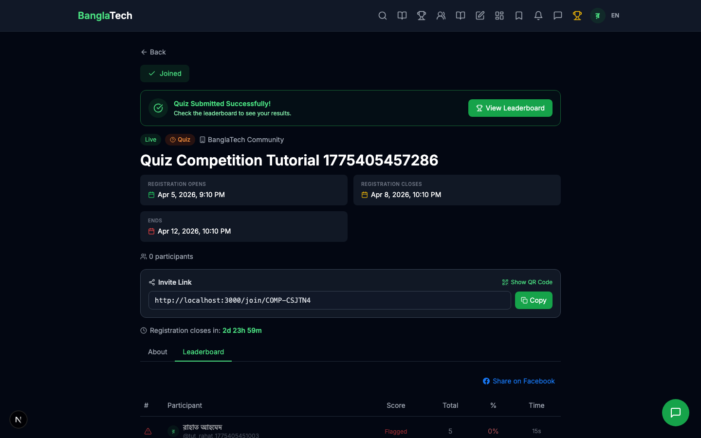 Student rahat submitted